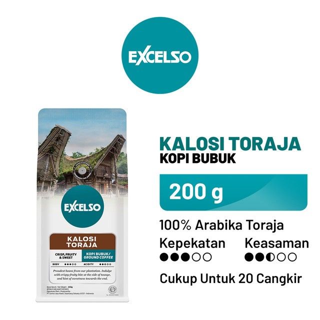 EXCELSO Kalosi Toraja - Bubuk Kopi 200 gr - 1