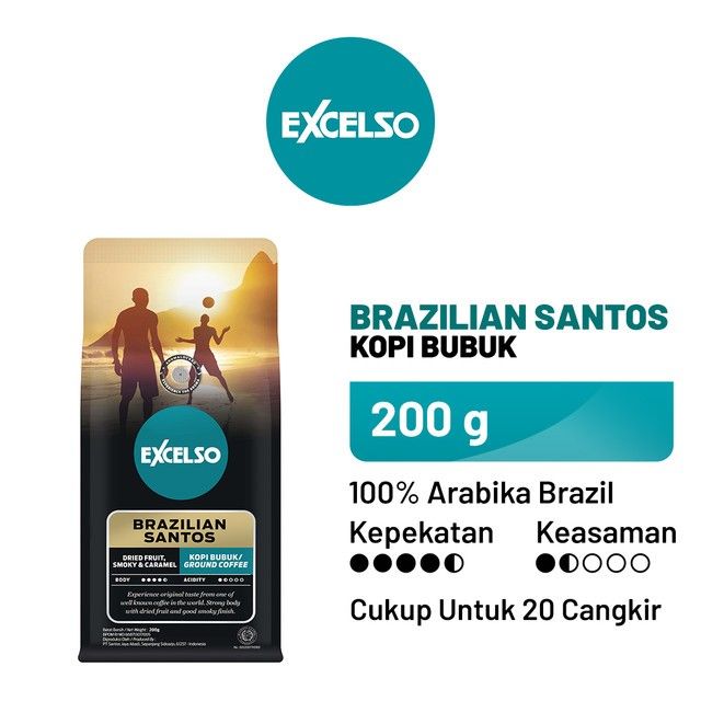 EXCELSO Brazilian Santos - Bubuk Kopi 200 gr - 1