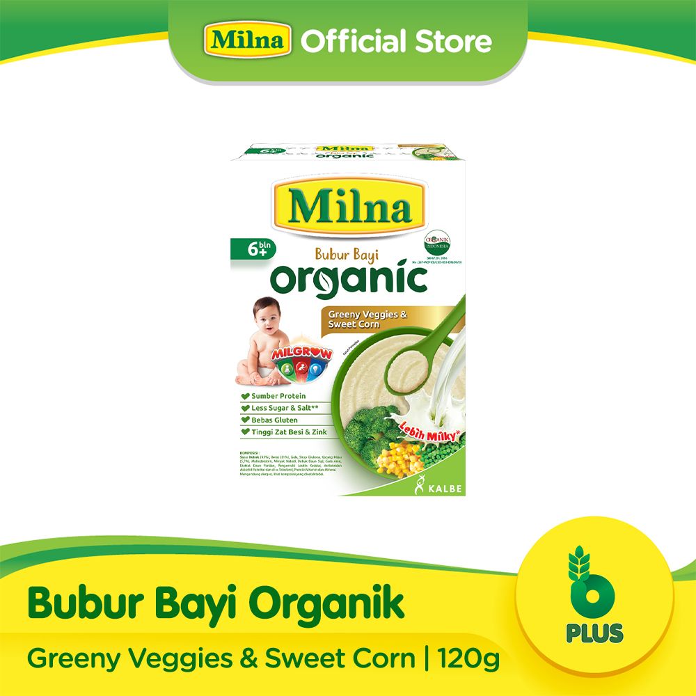 MILNA  BUBUR ORGANIK 6+ VEGGIE 120G - 1