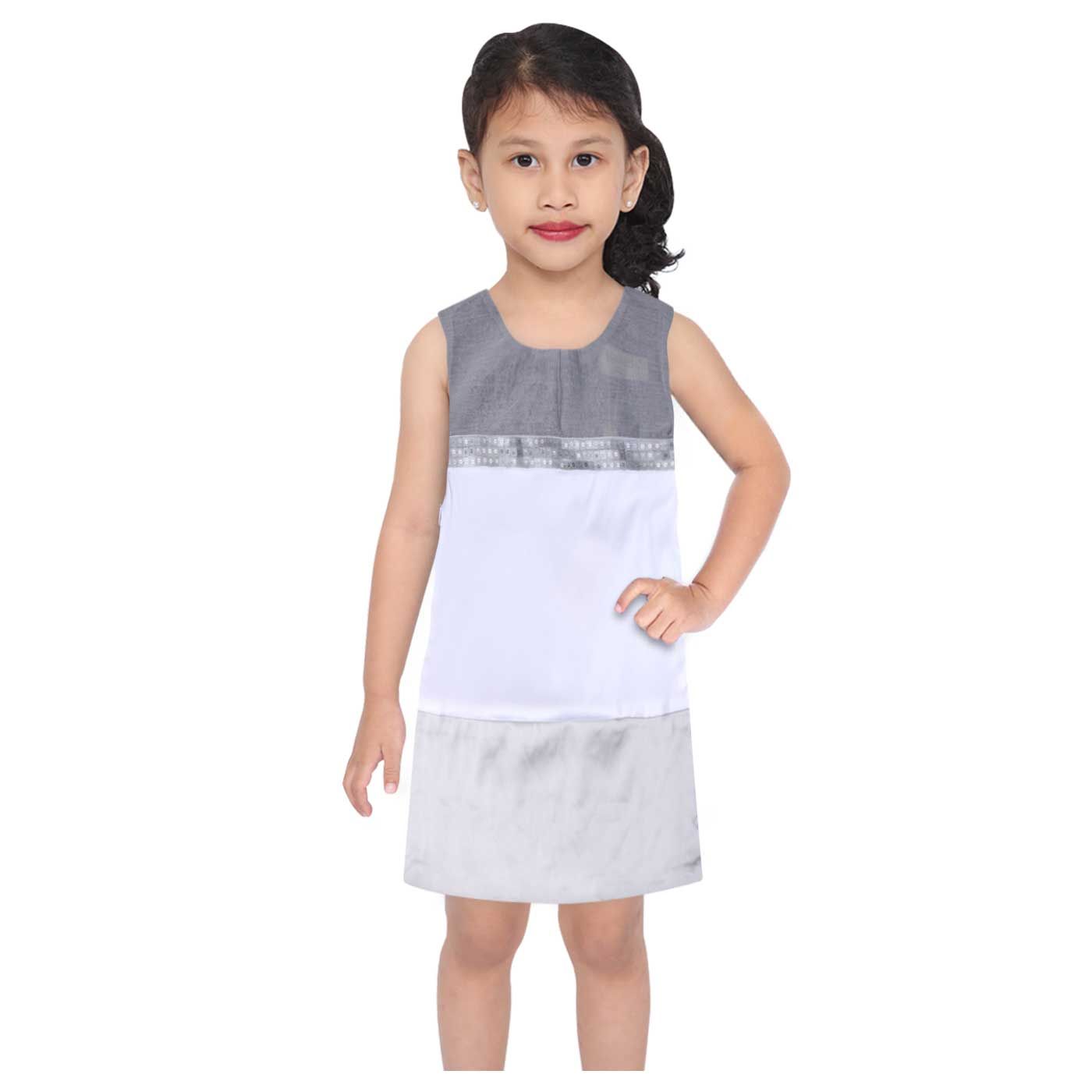 Ronoel Dress Satin-6Y-Silver - 1