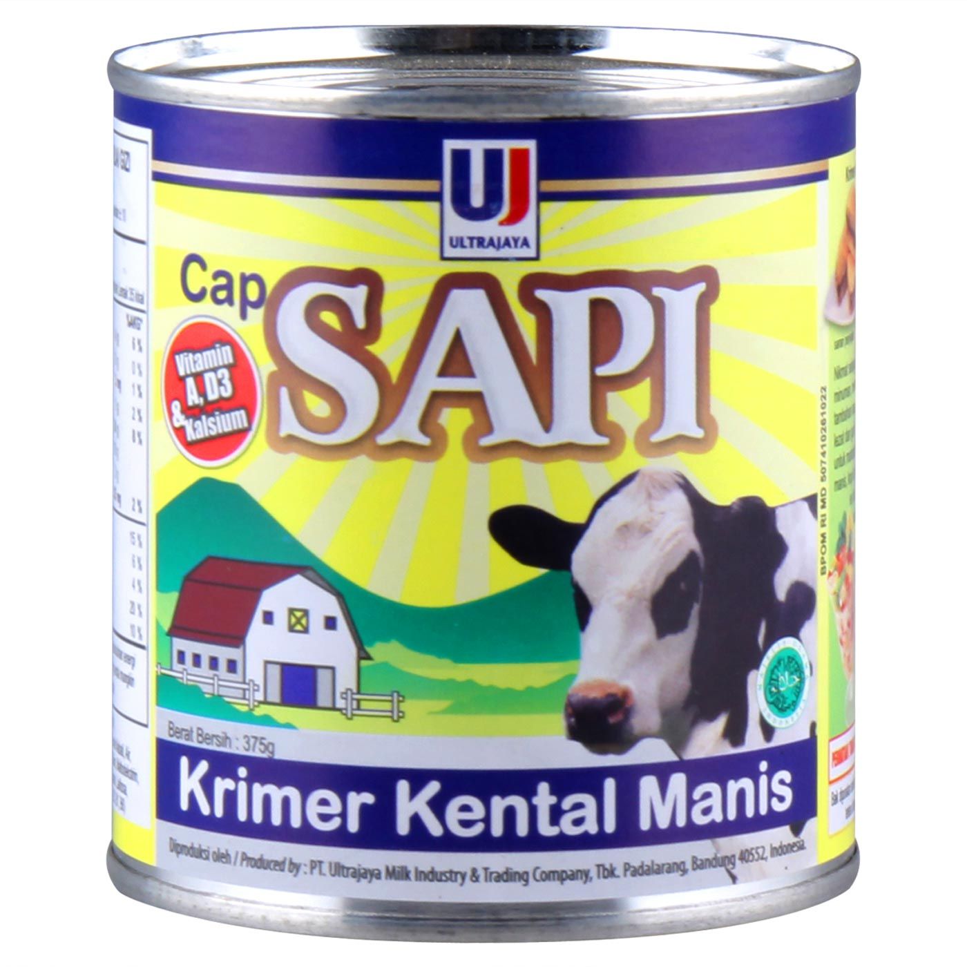 Cap Sapi Krimer Kental Manis Full Cream Klg 375g - 1