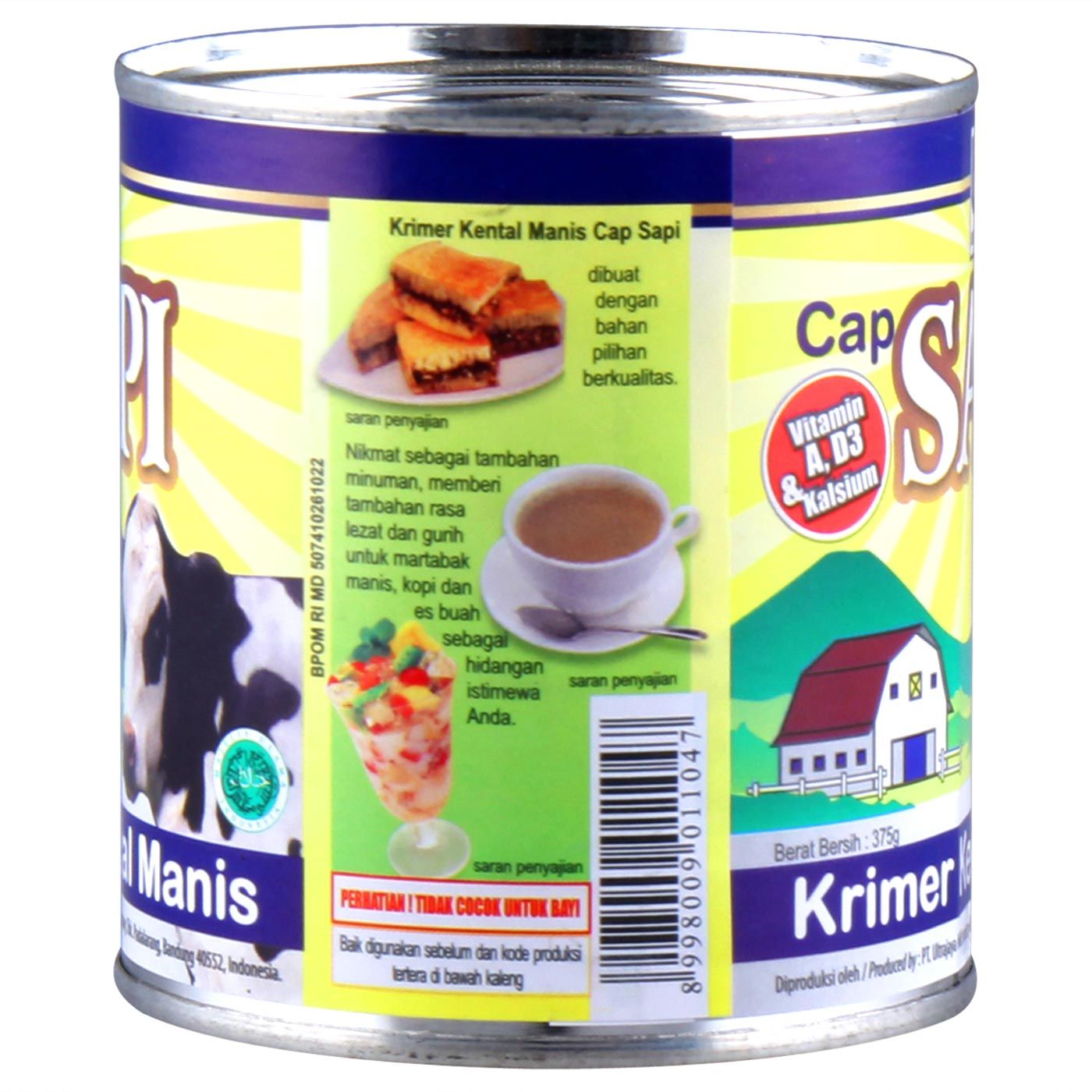 Cap Sapi Krimer Kental Manis Full Cream Klg 375g - 2