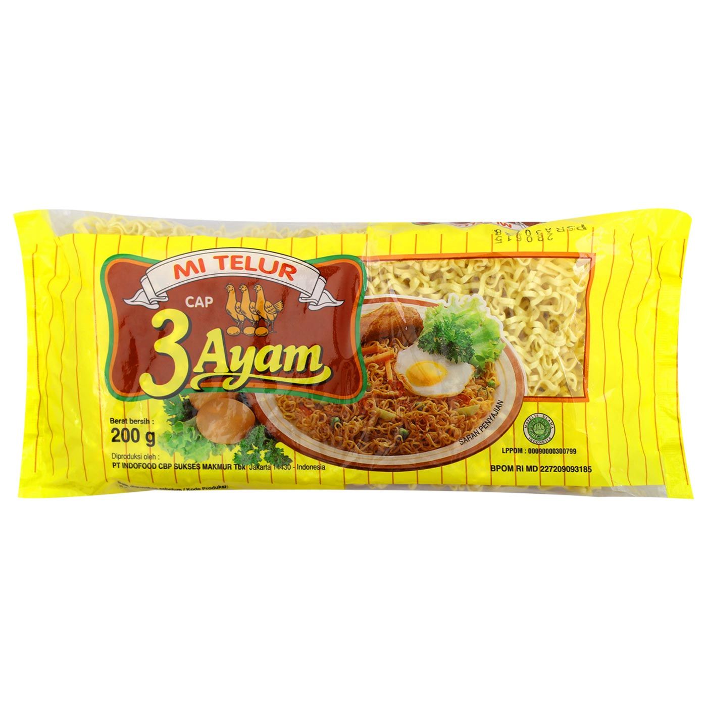 Cap 3 Ayam Mie Telor Kuning Pck 200g - 1