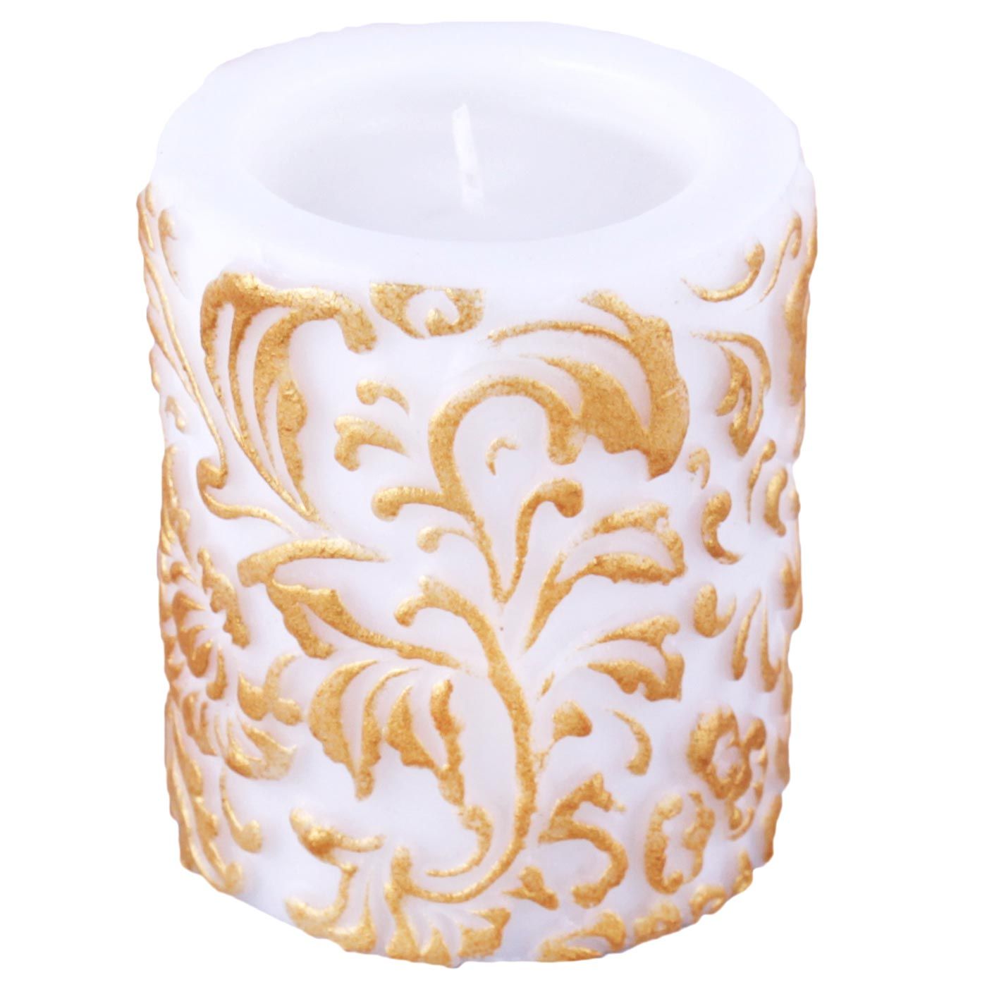 Balinese Hibiscus Carved Deepset Gold - 1