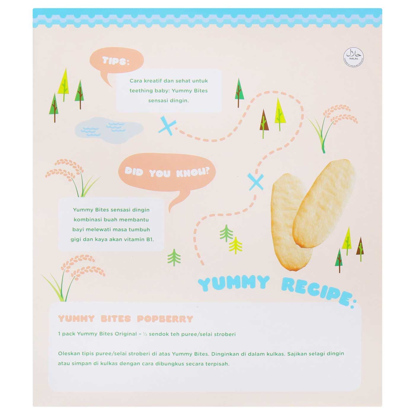 Yummy Bites Rice Crackers Original 6+ 50gr - 5