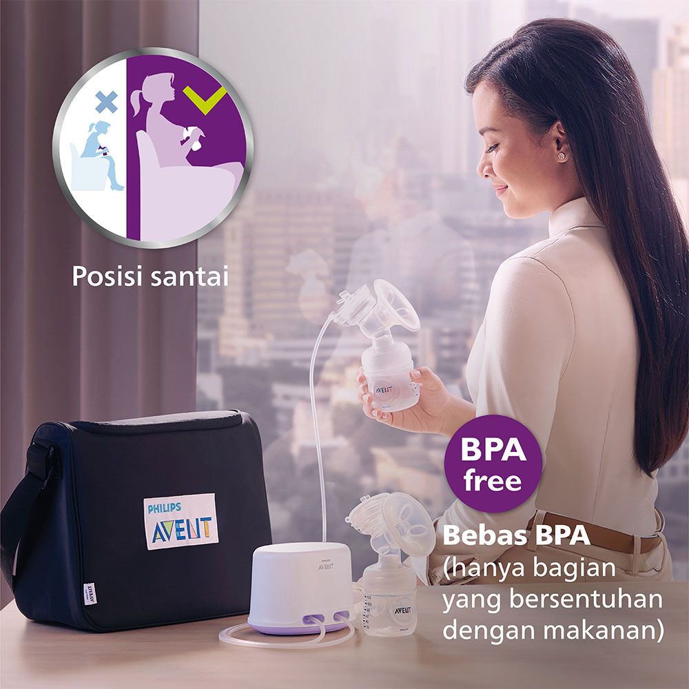 Philips Avent Twin Electric Breast Pump SCF334/31 Pompa ASI - 2