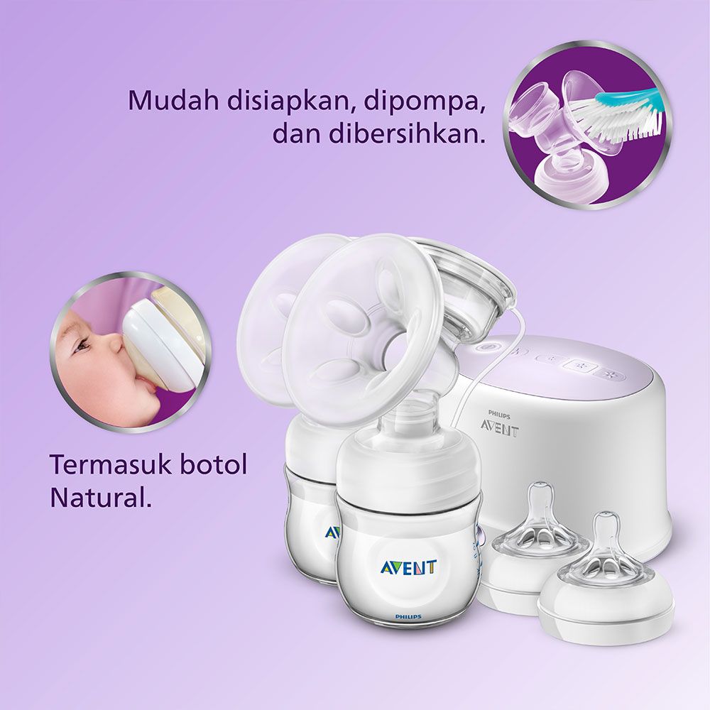 Philips Avent Twin Electric Breast Pump SCF334/31 Pompa ASI - 6