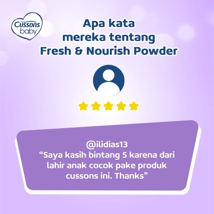 Cussons Baby Powder Fresh & Nourish Extra Fill - Bedak Bayi 350 gr - 5