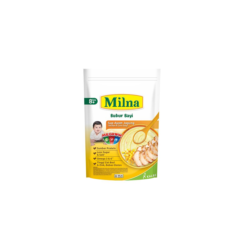Milna Bubur Reguler 8+ Bulan Sup Ayam Jagung 120gr - 2