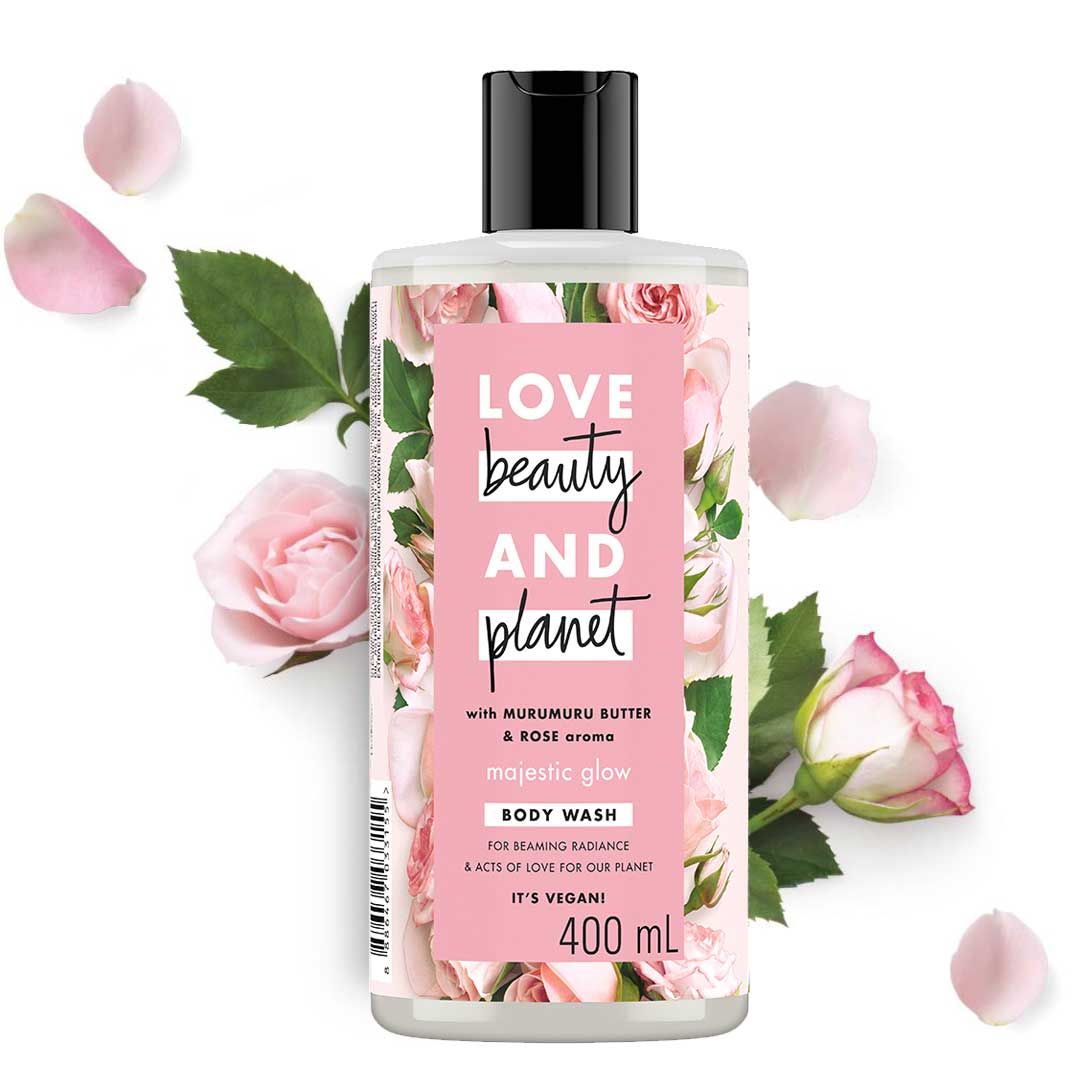 Love Beauty & Planet Majestic Glow, Murumuru Butter & Rose Body Wash 400ml - 2