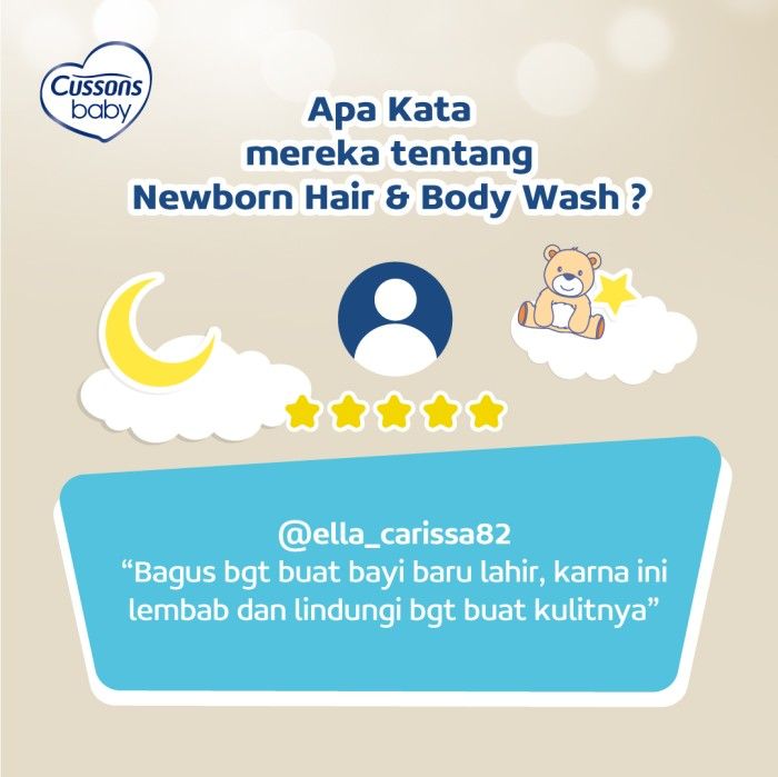 Cussons Baby Newborn Hair & Body Wash Pouch 400ml - 5