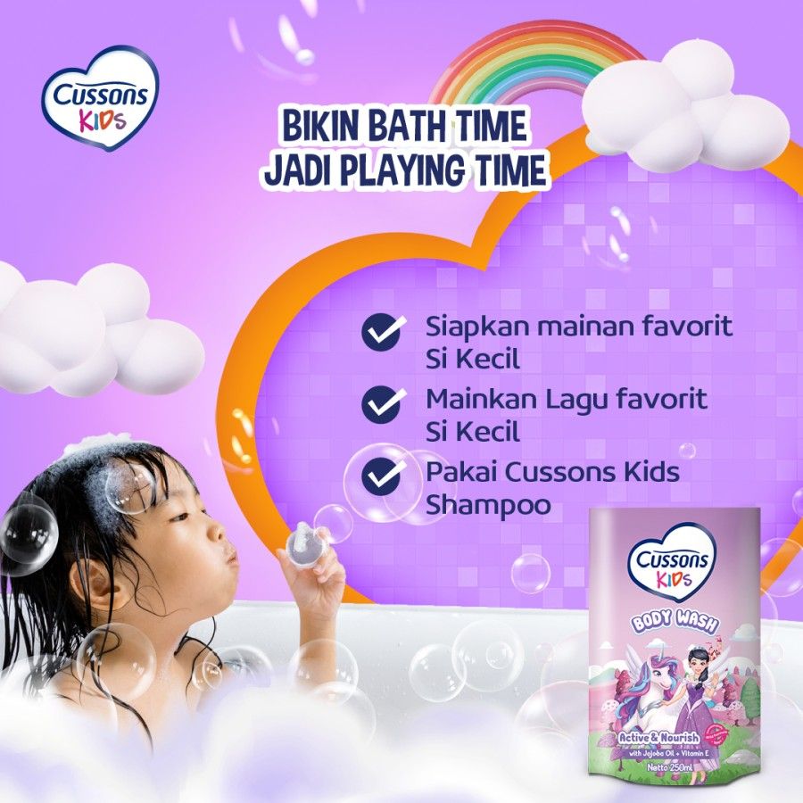 Cussons Kids Shampoo Black & Shiny - Sampo Anak 180ml - 4