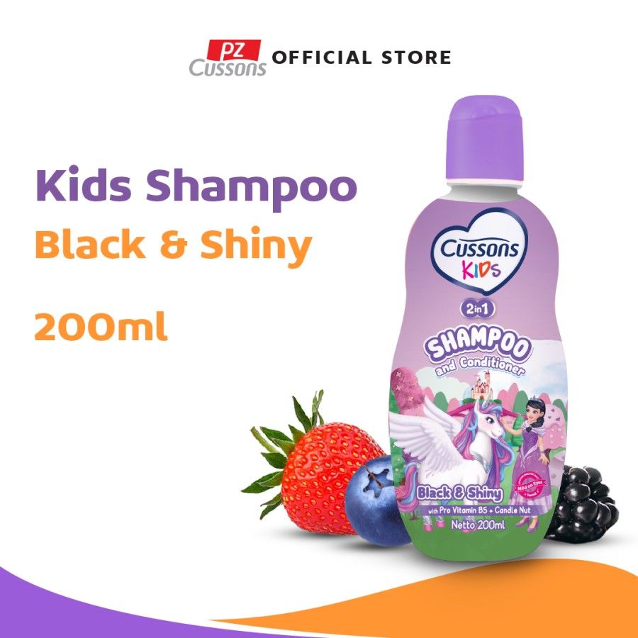 Cussons Kids Shampoo Black & Shiny - Sampo Anak 180ml - 1