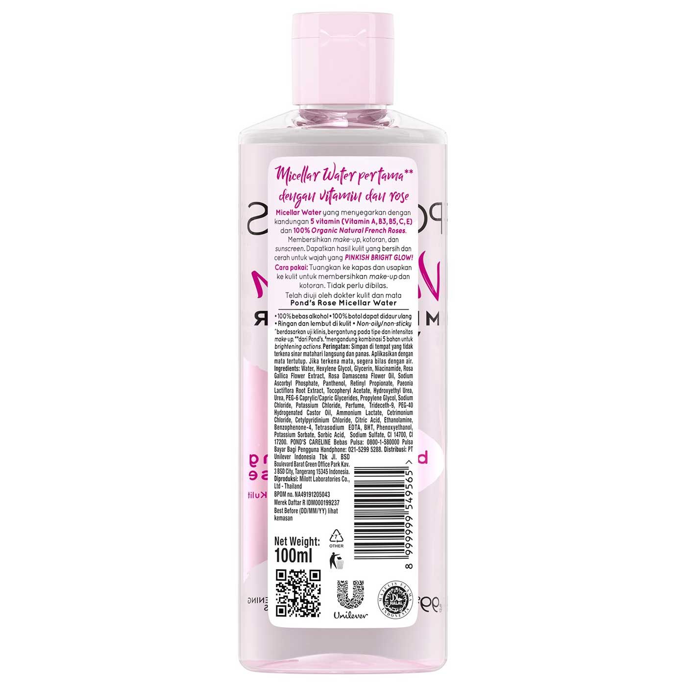 Ponds Rose Micellar Water 100ml - 3