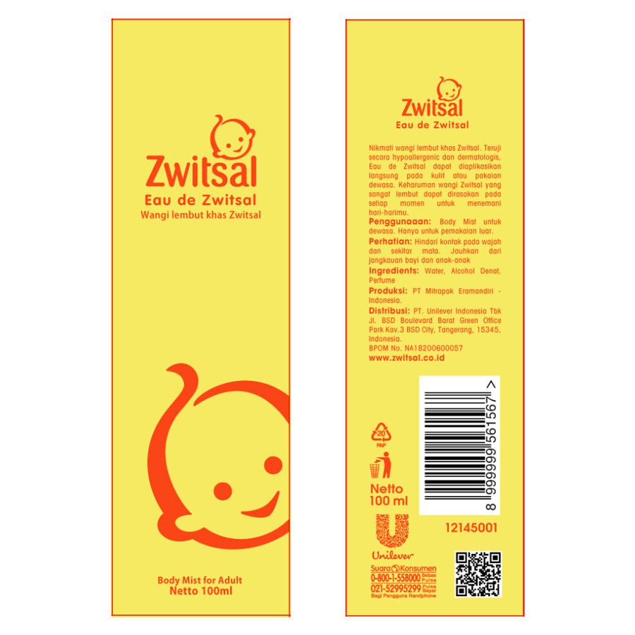 Zwitsal Eau De Toilette Body Mist 100ml - 2