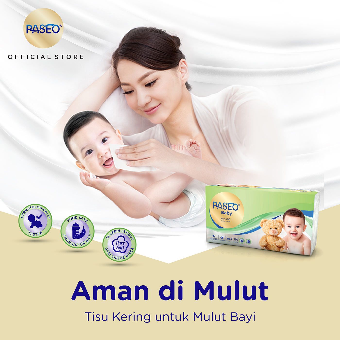 Paseo Pure Soft Facial Soft Pack 130's - 2