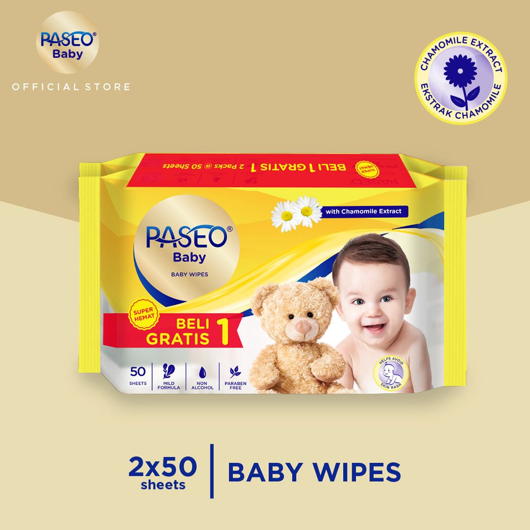 Paseo Baby Wipes Gazette 50's - 1