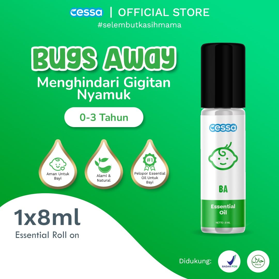 Cessa Bugs Away - Essential Oil Menjaga Bayi Dari Gigitan Nyamuk - 1