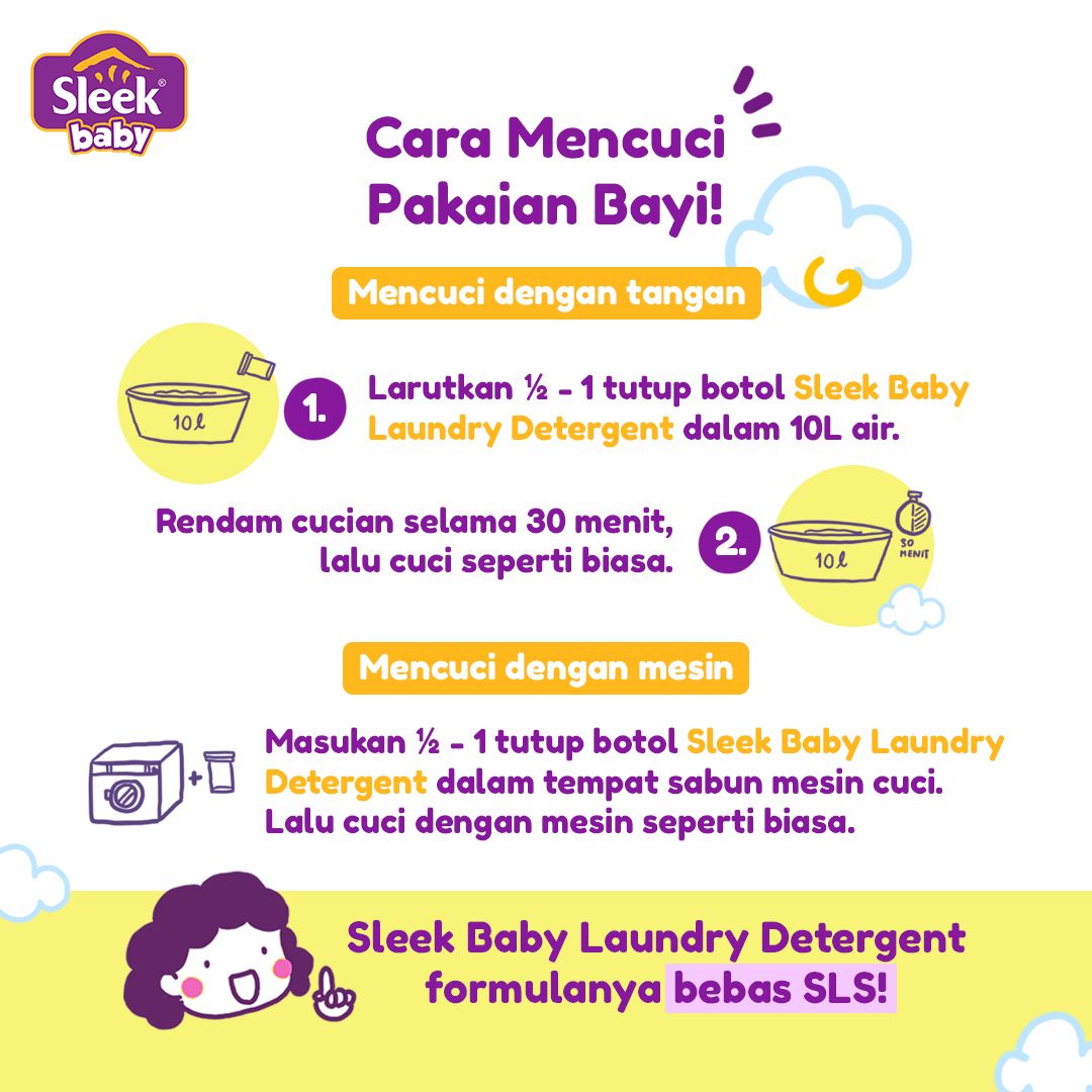Sleek Baby Laundry Detergent Pouch 450ml - 3