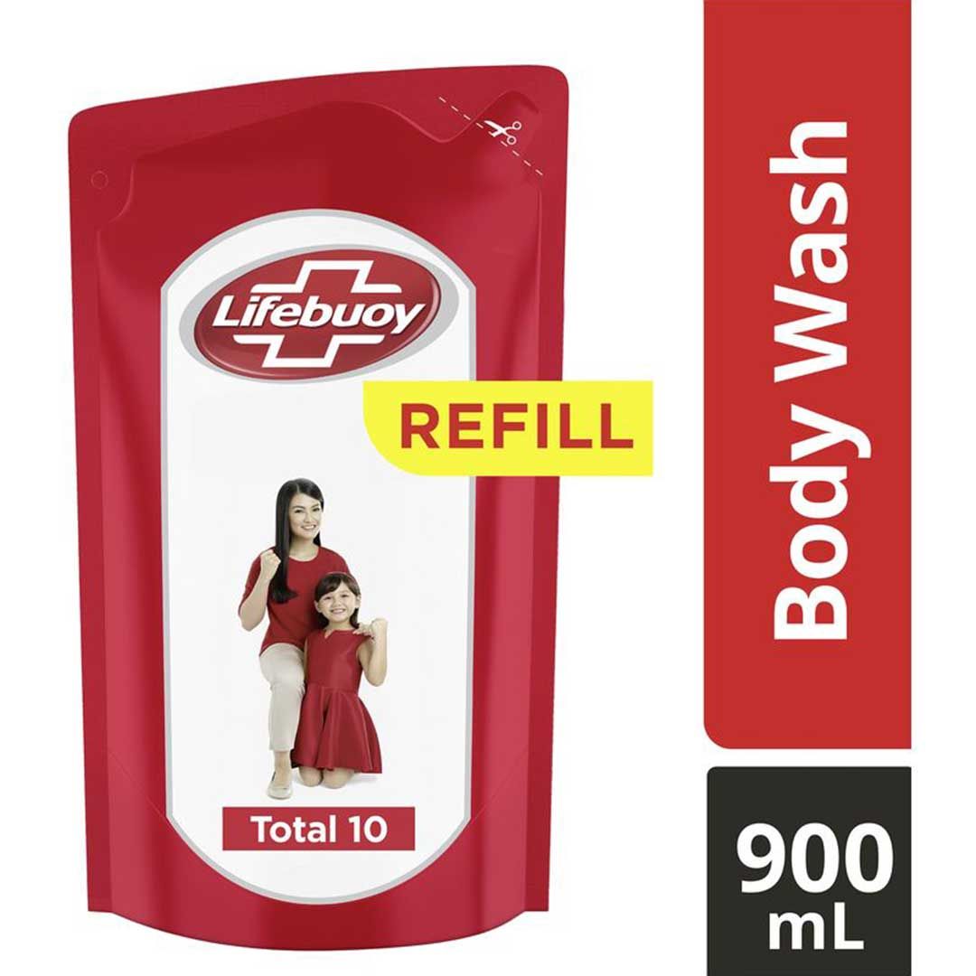 Lifebuoy Sabun Cair Total 10 Refill 900Ml - 1