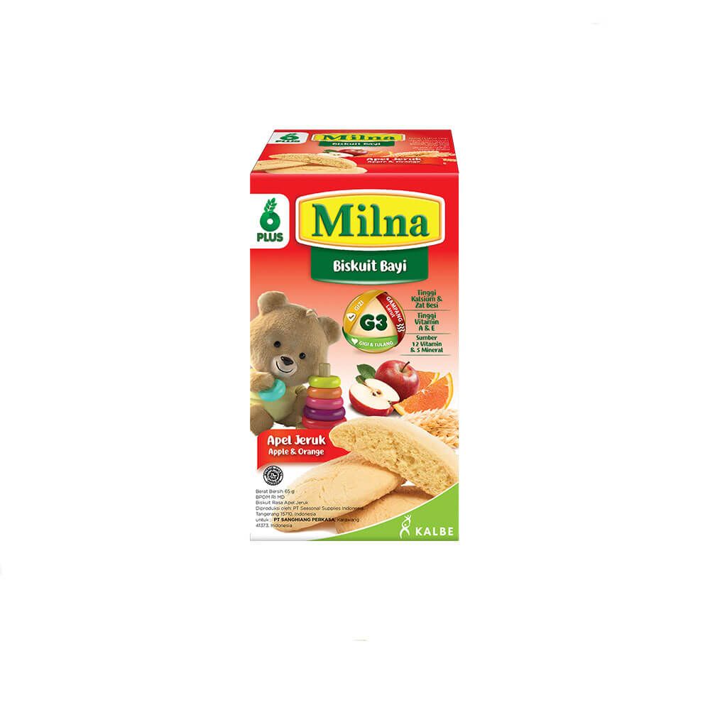 MILNA BABY BISKUIT APEL JERUK 65G - 1