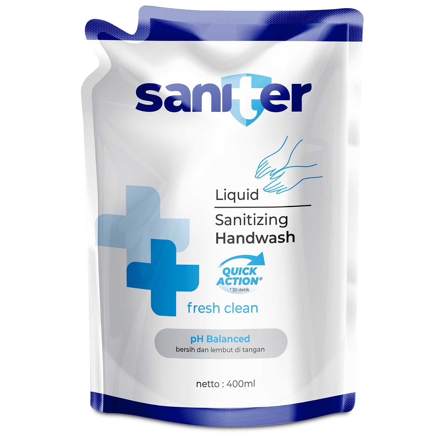 Saniter Hand Wash Refill Pouch 400ml - 1