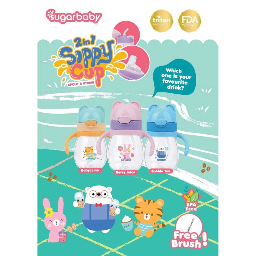 Sugar Baby 2 In 1 Sippy Cup 270ML - Green - 3