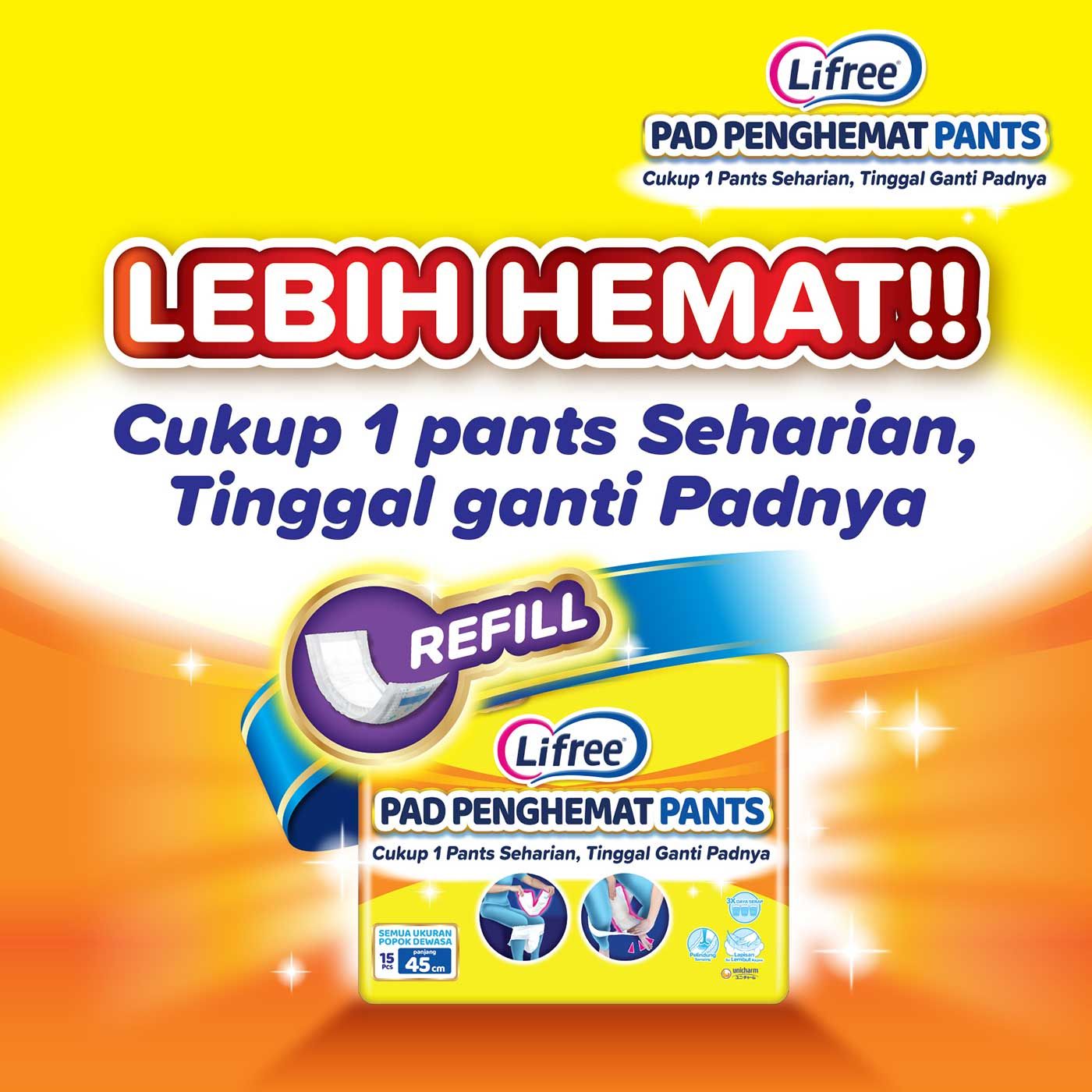 Lifree Pad Penghemat Popok Celana Dewasa 15 Pcs - 2