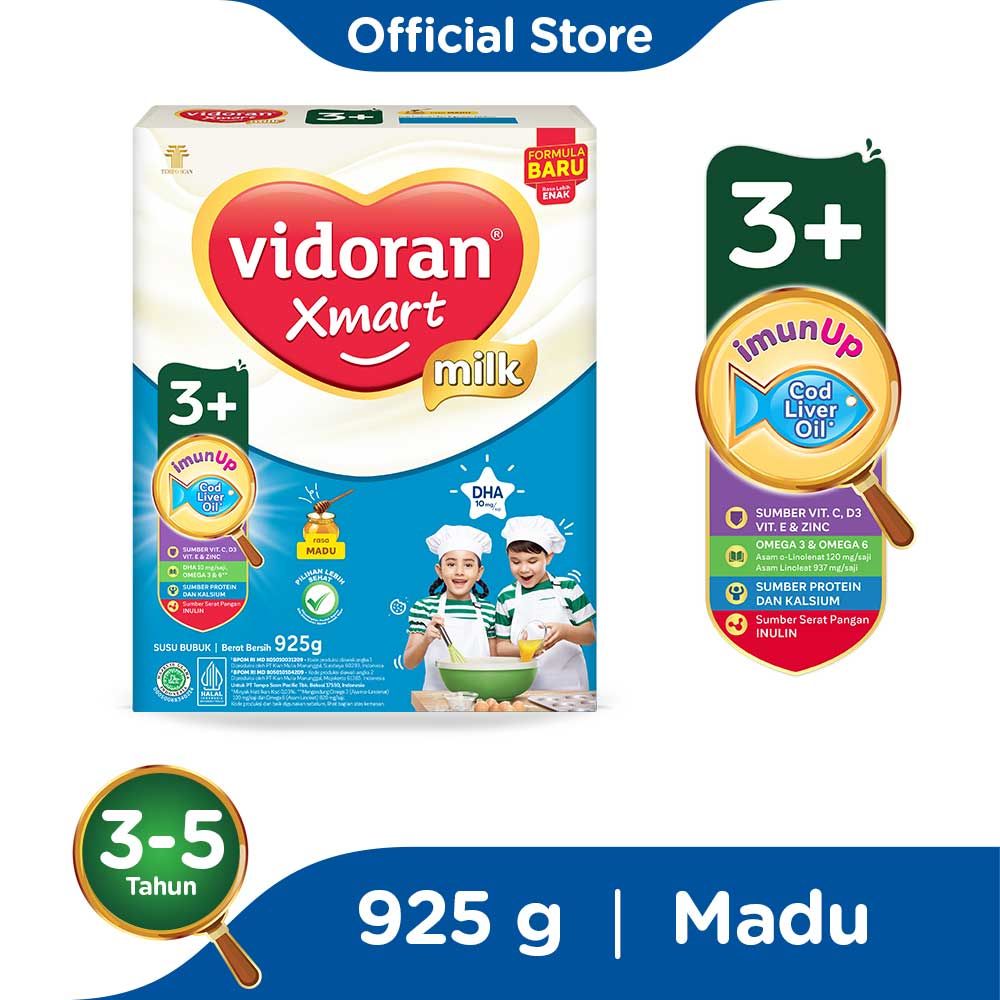 Vidoran Xmart 3+ Nutriplex Madu 925g - 1