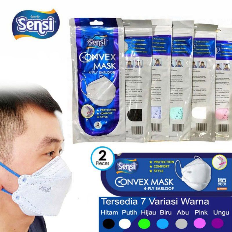 Sensi Convex Mask 4-Ply Earloop 2's Purple - 2