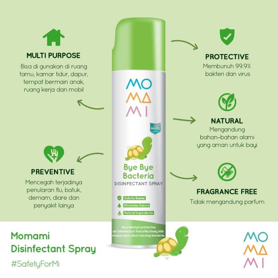 Momami Bye Bye Bacteria Disinfectant Spray 350ml - 3