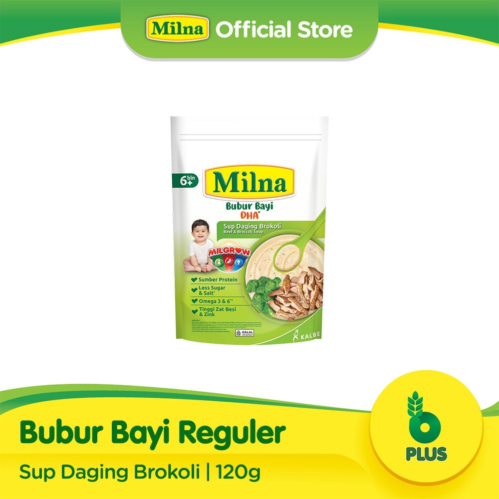 Milna Bubur Reguler 6+ Sup Daging Brokoli 120G - 1