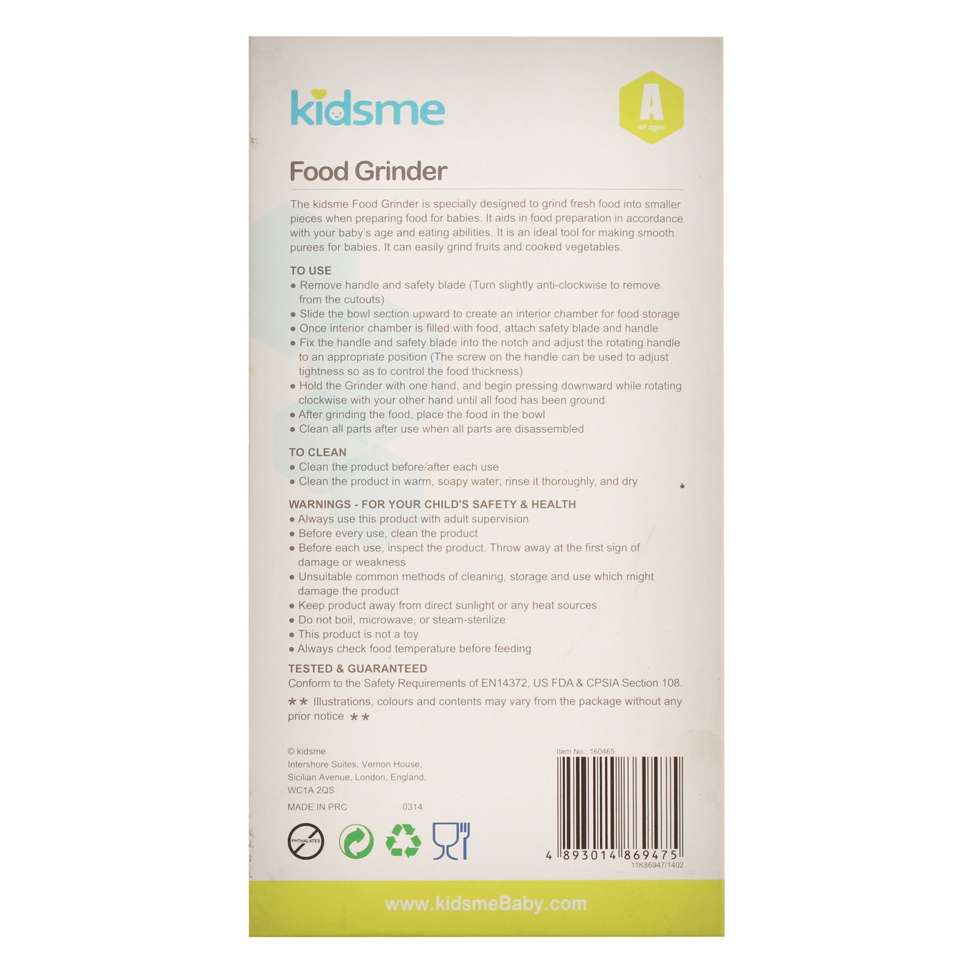 Kidsme Food Grinder Violet - 2