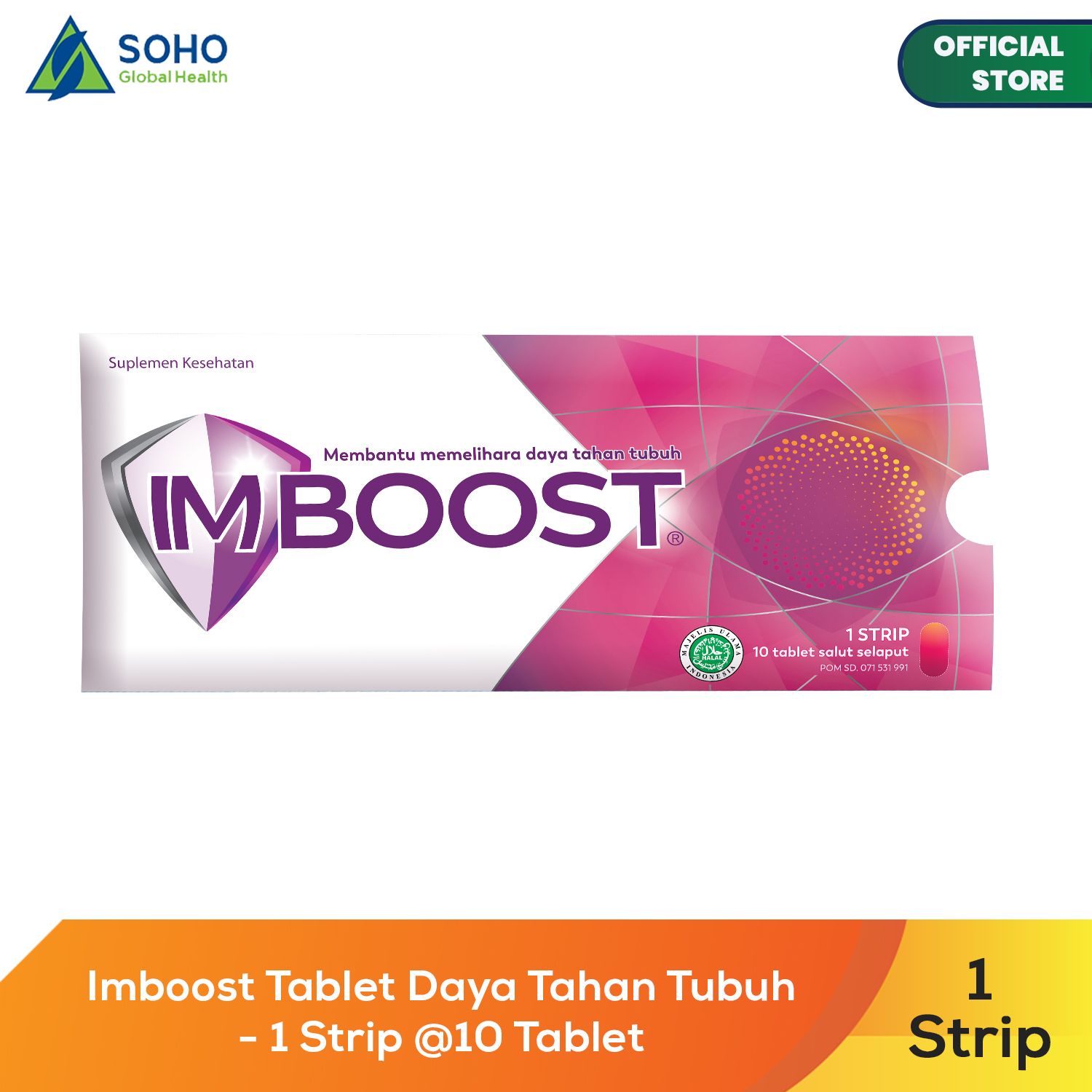 Imboost Tablet Daya Tahan Tubuh - 1 Strip 10 @Tablet - 1