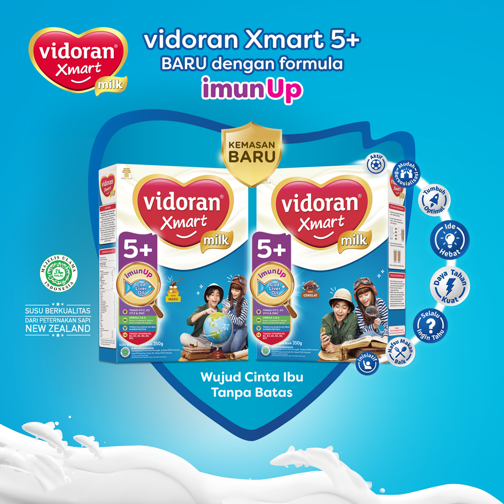 Vidoran Xmart 5+ Nutriplex Madu Box - 700gr - 2