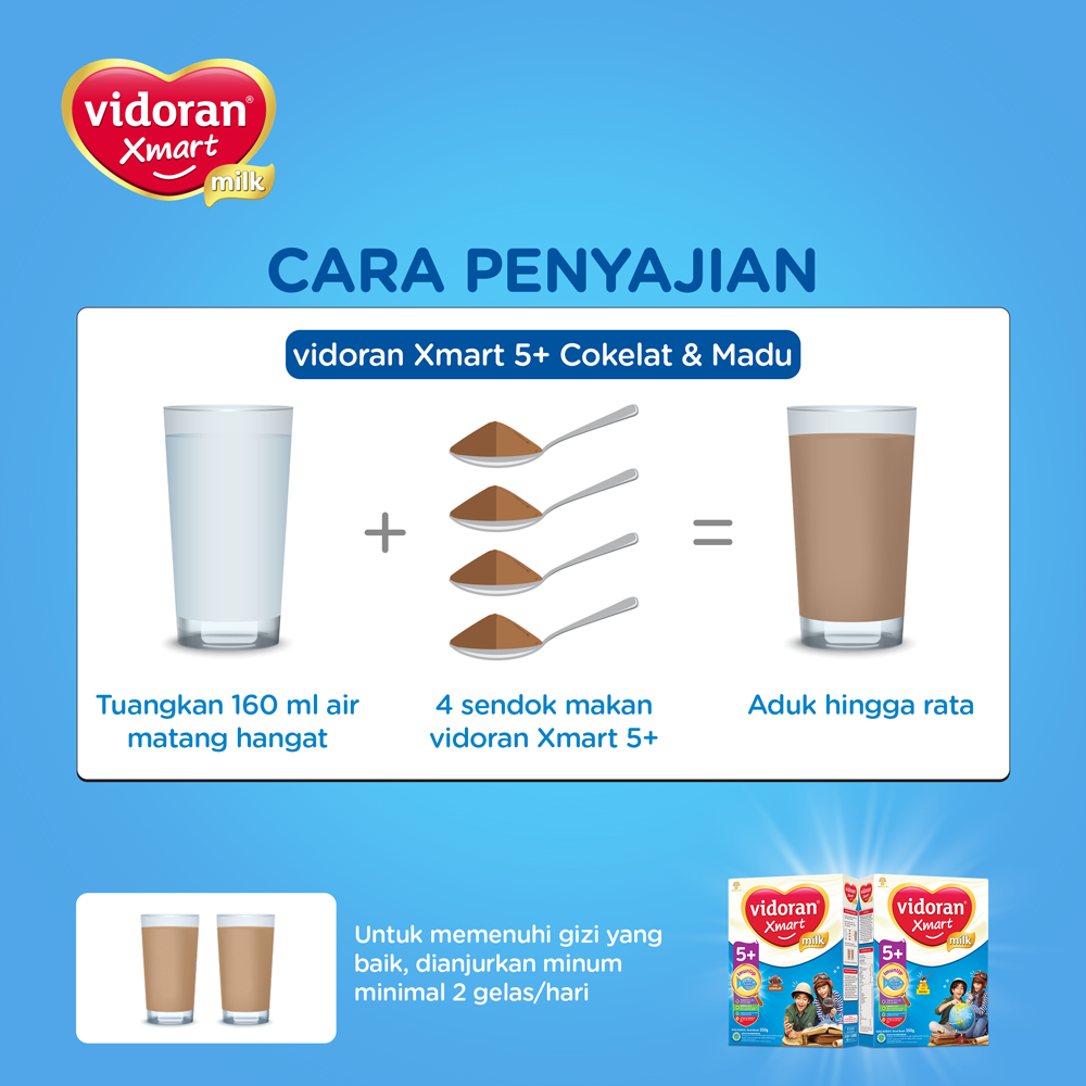 Vidoran Xmart 5+ Nutriplex Madu Box - 700gr - 3