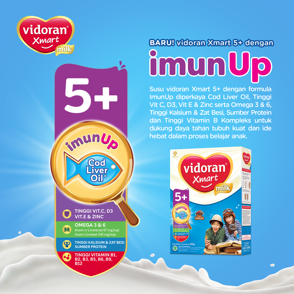 Vidoran Xmart 5+ Nutriplex Madu Box - 700gr - 6