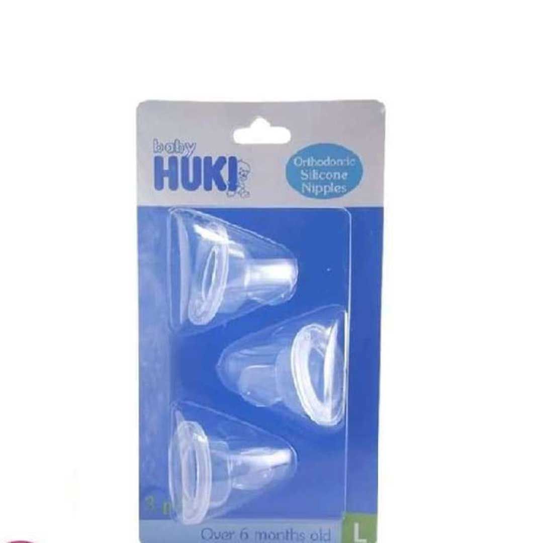 HUKI Baby Orthodontic Silicon Nipple Gepeng L isi 3 - 1