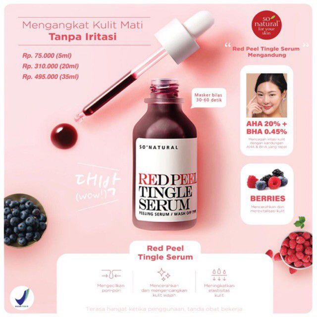 So Natural Red Peel Tingle Serum Original - 35 Ml - 1