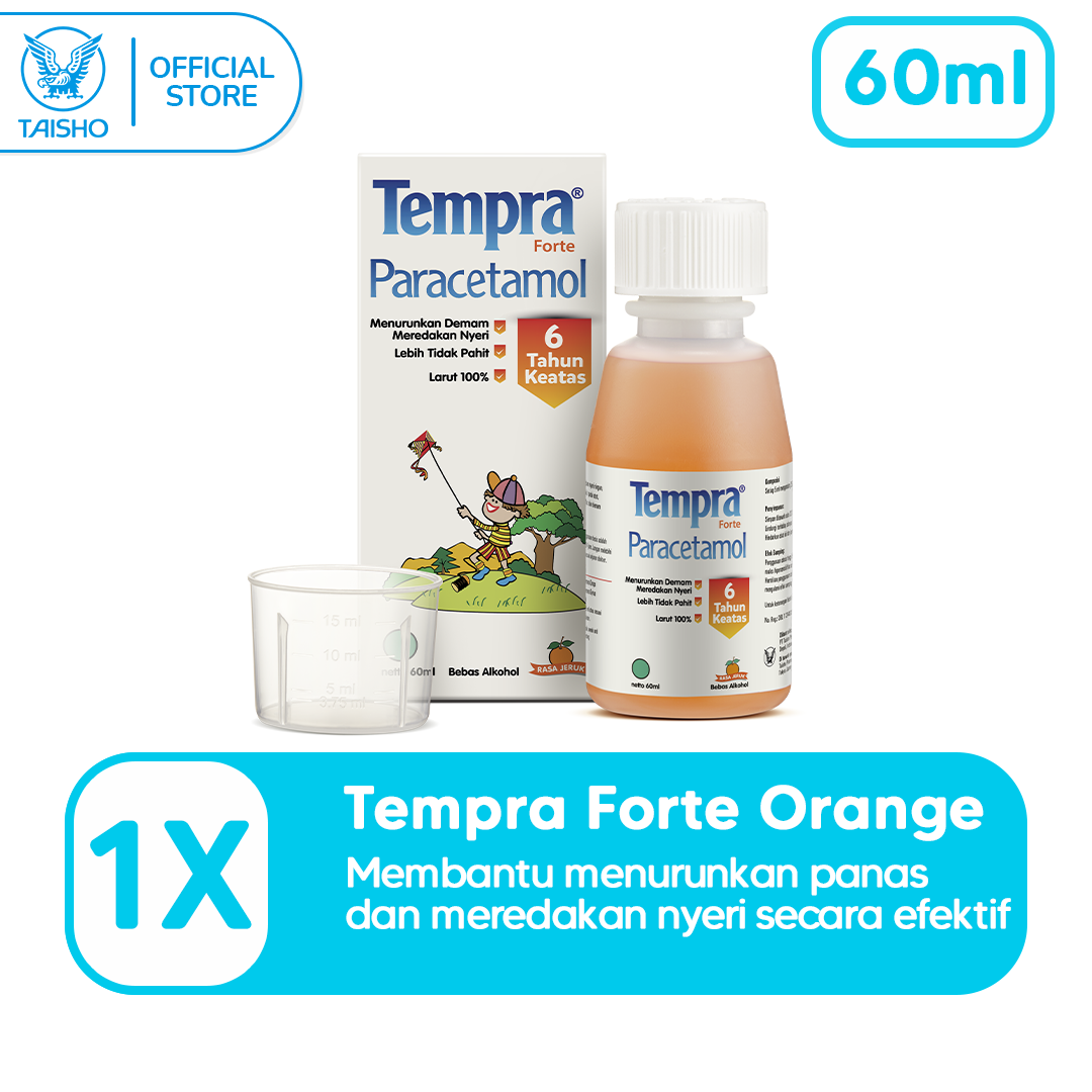 Tempra Forte Paracetamol Anak Rasa Jeruk 60ml - 1