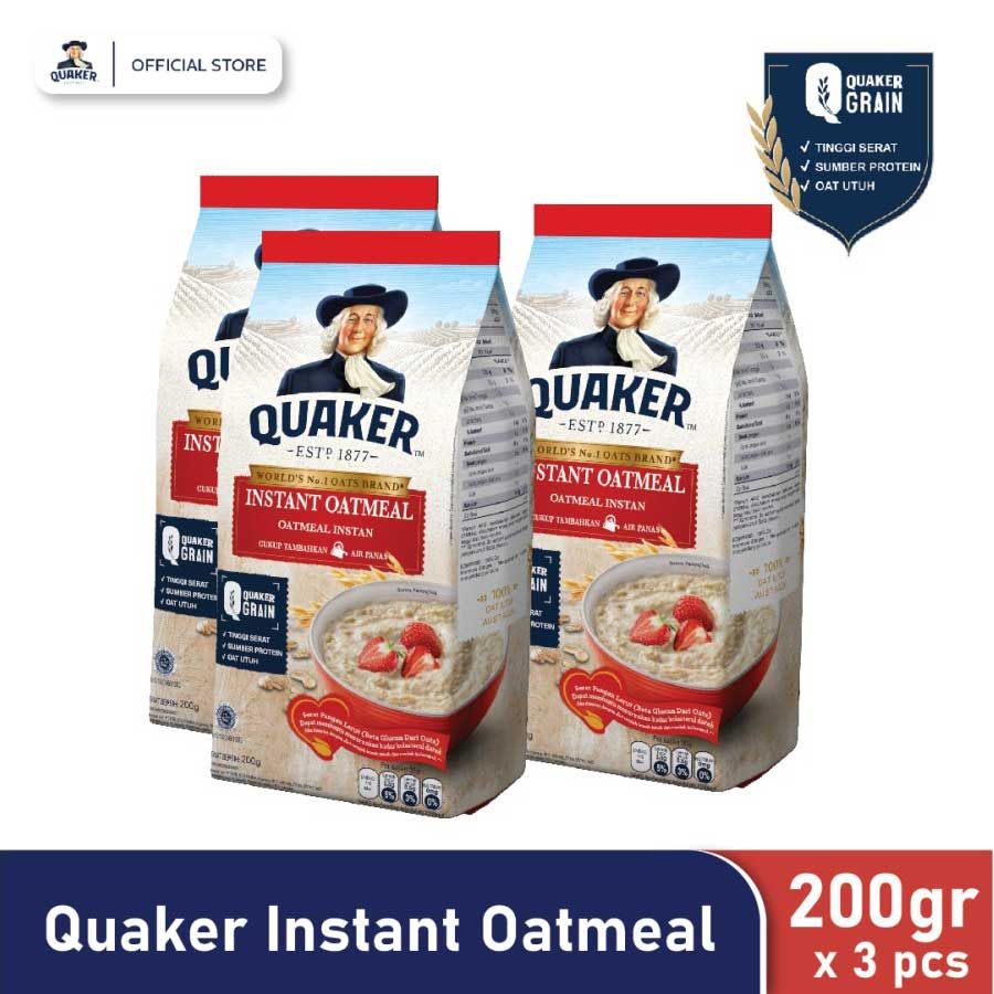 Quaker Instant Oatmeal 200 Gr - Triple Pack - 1