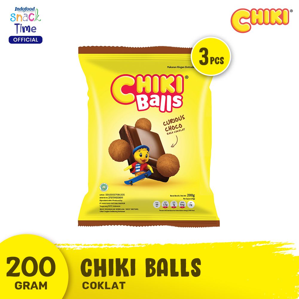 Chiki Ball Coklat 200 Gr - 3 Pcs - 1