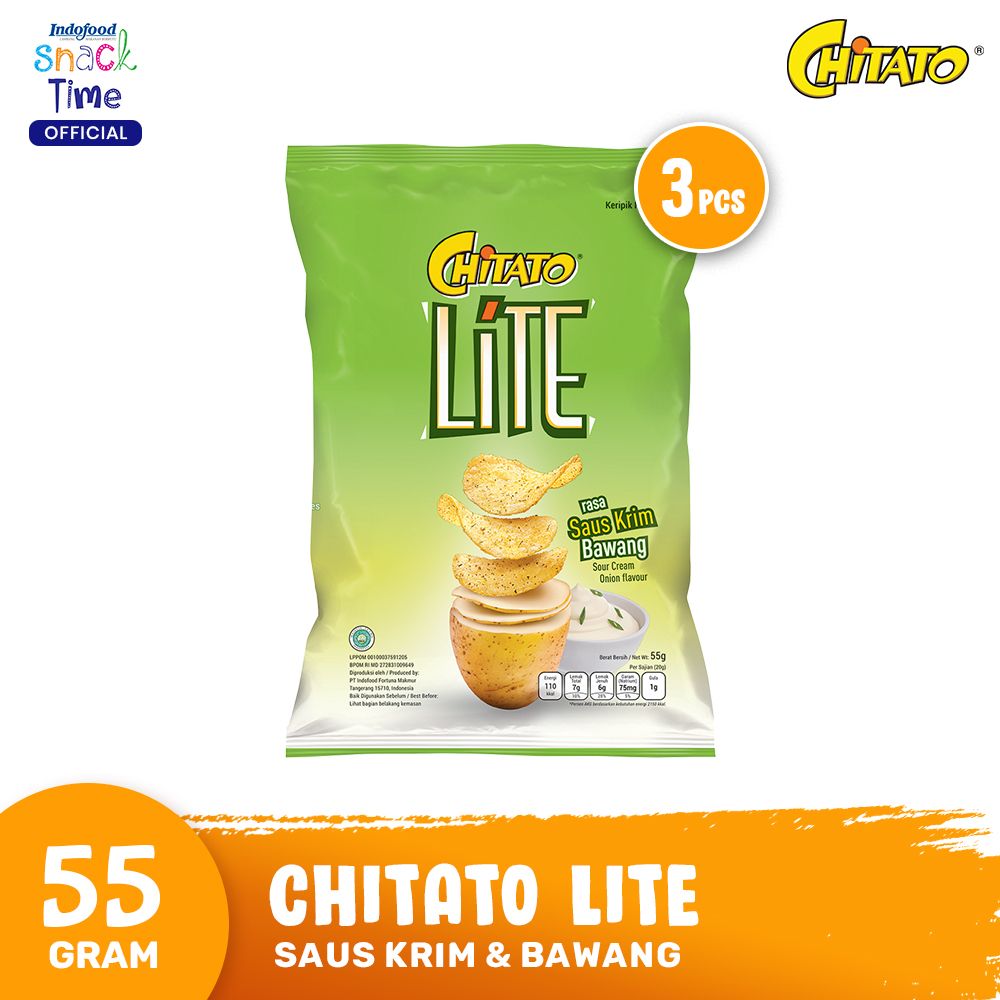 Chitato Lite Saus Krim & Bawang 55 Gr - 3 Pcs - 1