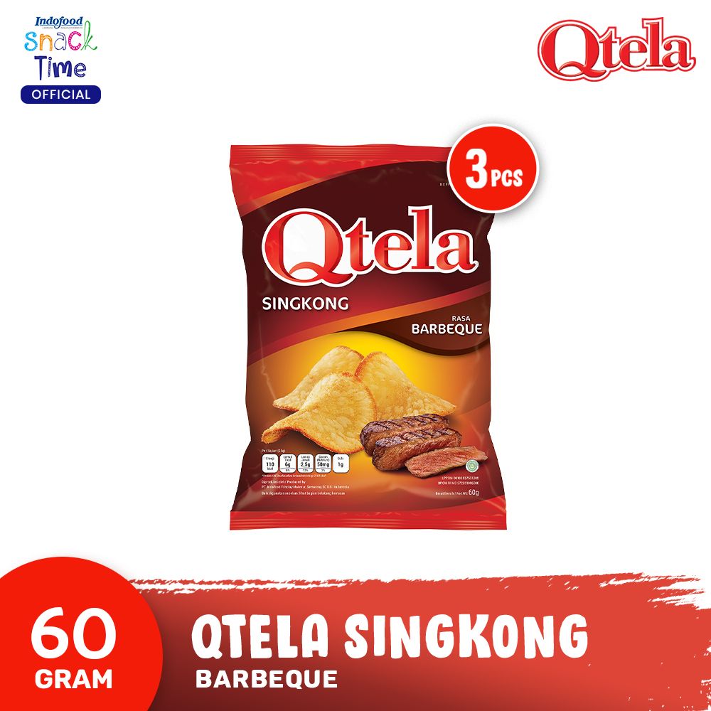Qtela Singkong Barbeque 60 Gr - 3 Pcs - 1