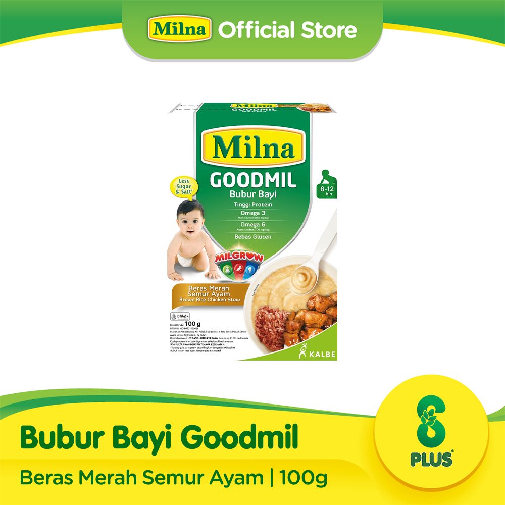 Milna Goodmil Bubur Khusus Beras Merah Semur Ayam 100gr 8+ - 1