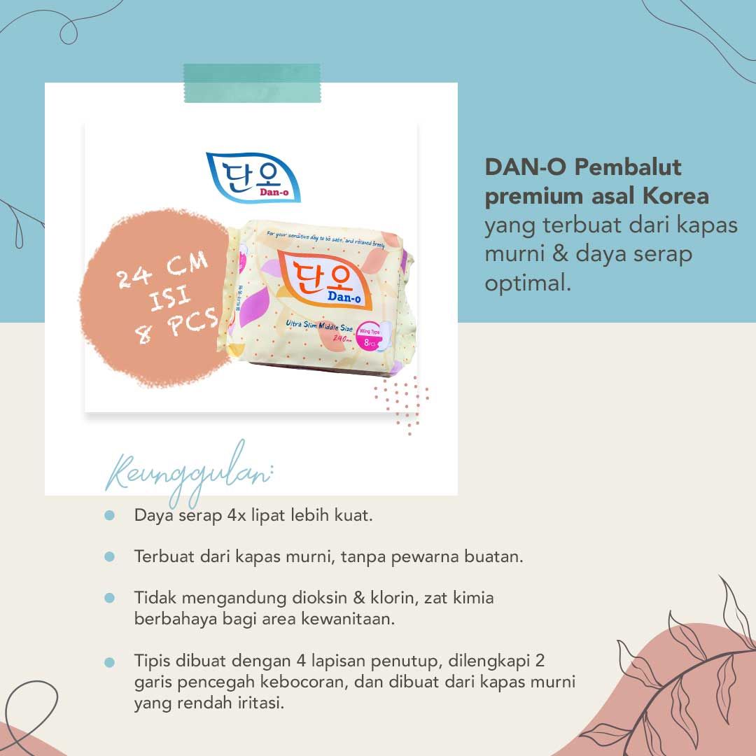 Dan-O Pembalut Korea Day 1 Ultra Reguler 24Cm - 2