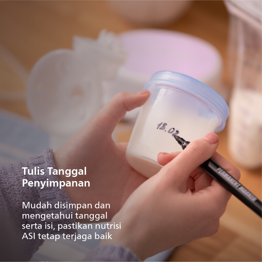 Philips Breast Milk Storage Cups 180ml/10 SCF618/10 Aksesori Pompa ASI - 4