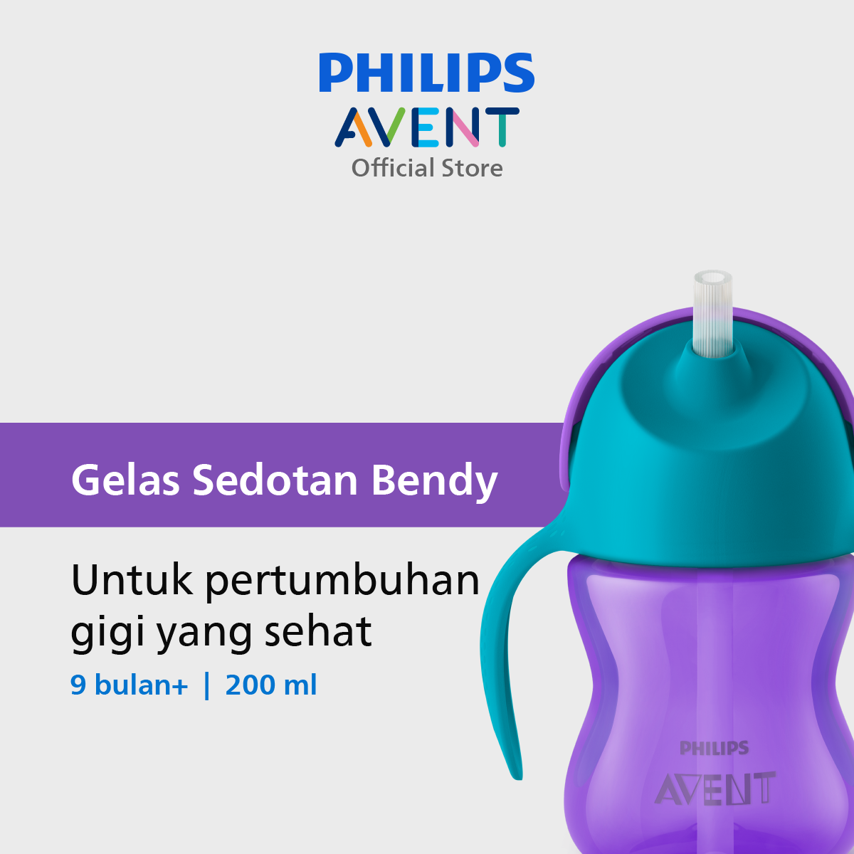Philips Avent Straw Cup 200 ml Single Mixed Boy SCF796/00 Botol Minum - 1