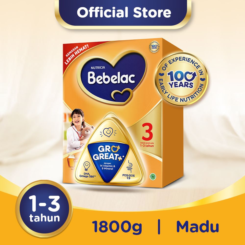 Bebelac 3 Madu Susu Pertumbuhan Bubuk 1800 GR - 1