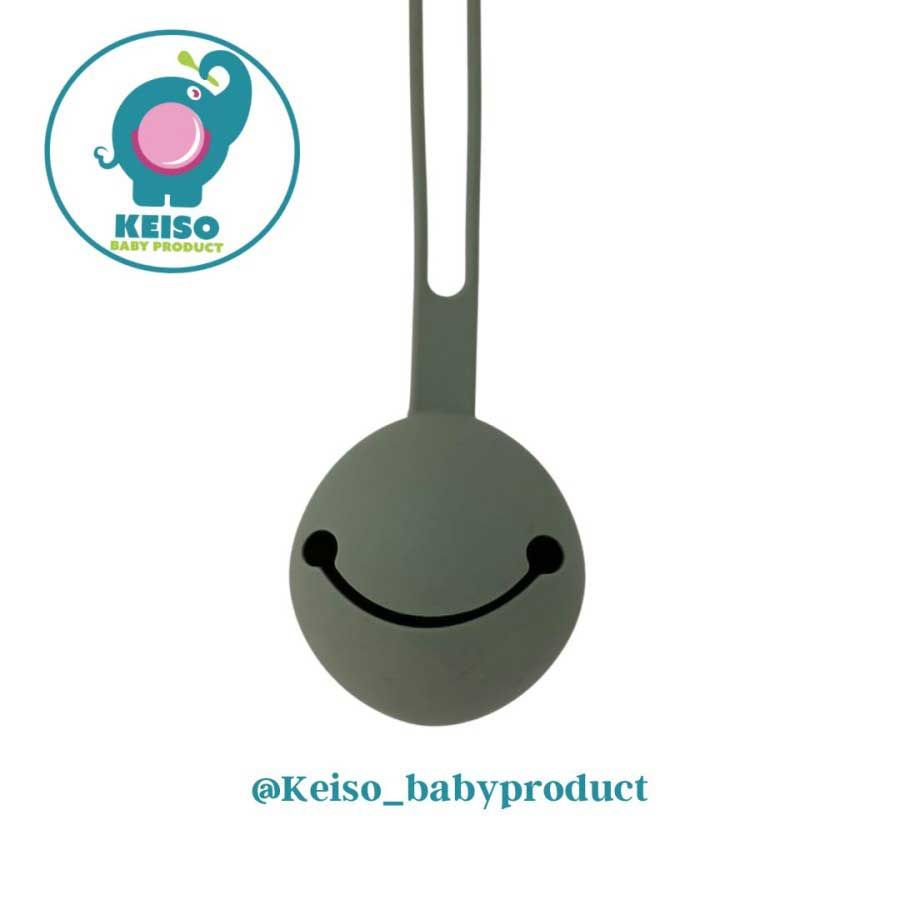 Keiso Pacifier Case Silicone Baby Pacifier Case Tempat Empeng Tempat Dot - Green Sage - 1